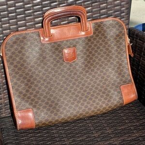 VINTAGE CELINE Macadam Coated Canvas Soft Side Brief Case (M08)